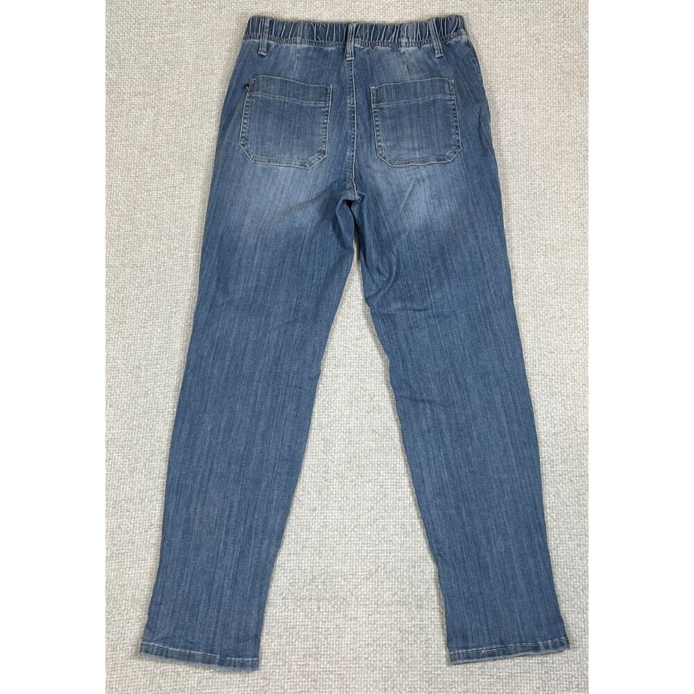 Judy Blue Jeans Womens 7/28 Blue Jogger High Rise Tapered Denim Pants Drawstring - Picture 4 of 12
